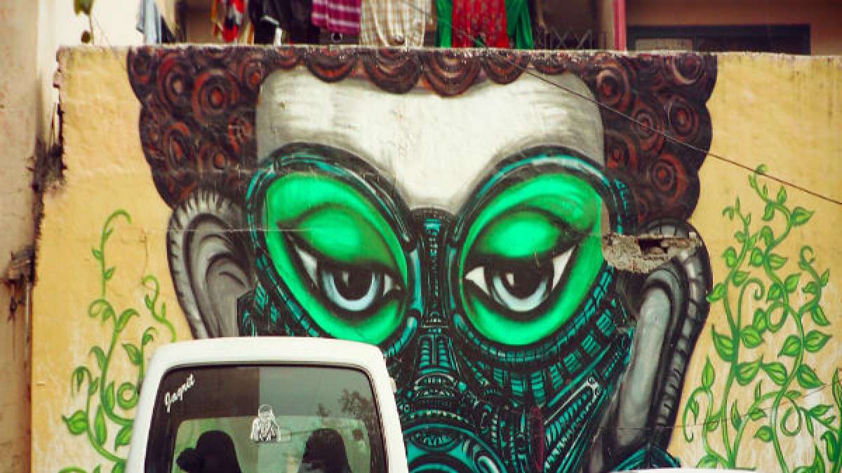 Spotting Graffiti Art In The Streets Of Delhi Tamil