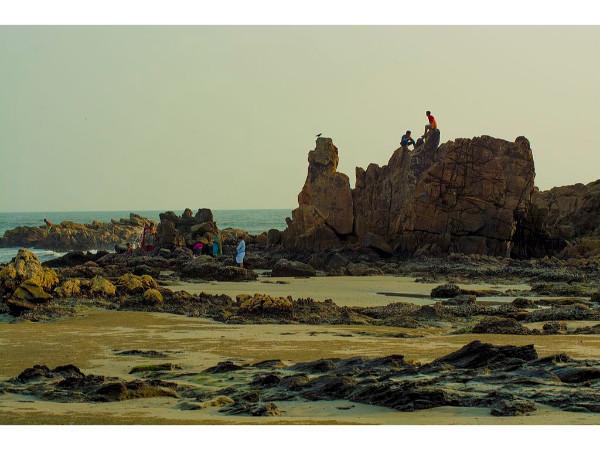 கடற்கரையிலுள்ள பாறைகள்