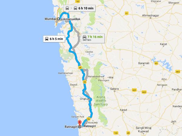 ரத்னகிரியை நாம் அடைவது எப்படி: