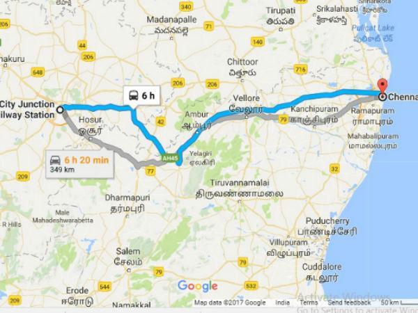 பெங்களூரிலிருந்து செல்வதாக இருந்தால்