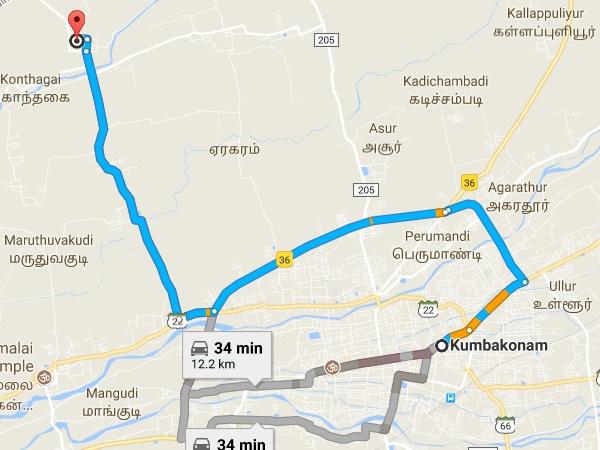 திருப்புறம்பியம் போர் நடைபெற்ற இடங்கள்