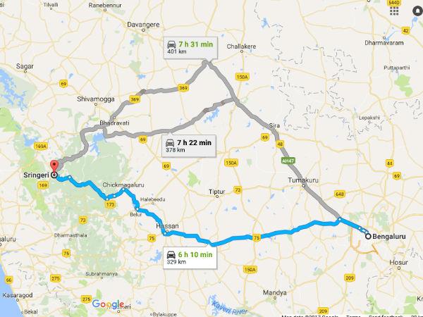 சிருங்கேரியை எப்படி அடைவது