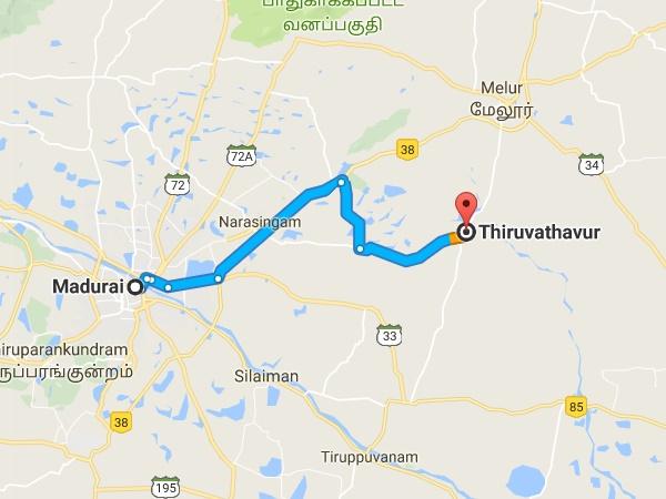 திருவாதவூர் எப்படி செல்லலாம்