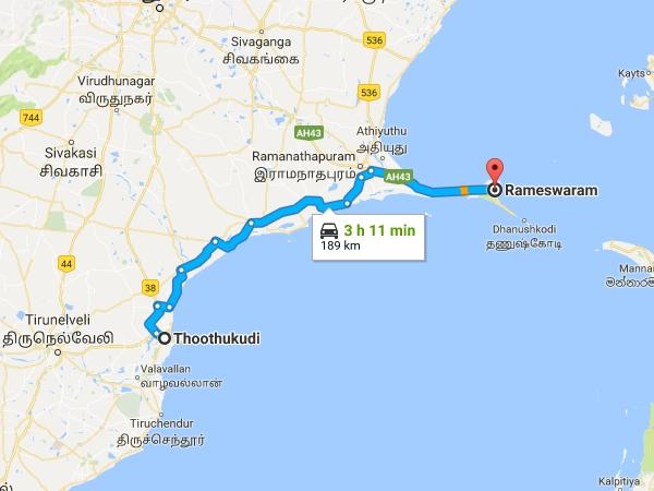 தூத்துக்குடி - ராமேஸ்வரம்