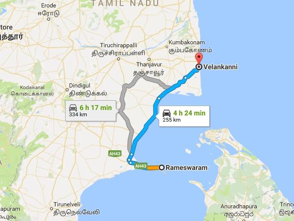 ராமேஸ்வரம் - வேளாங்கன்னி