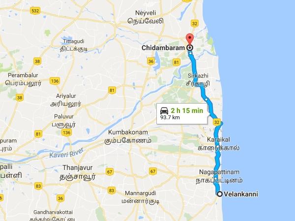 வேளாங்கன்னி - சிதம்பரம்