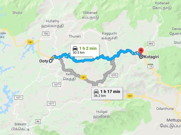 கோத்தகிரி - ஊட்டி
