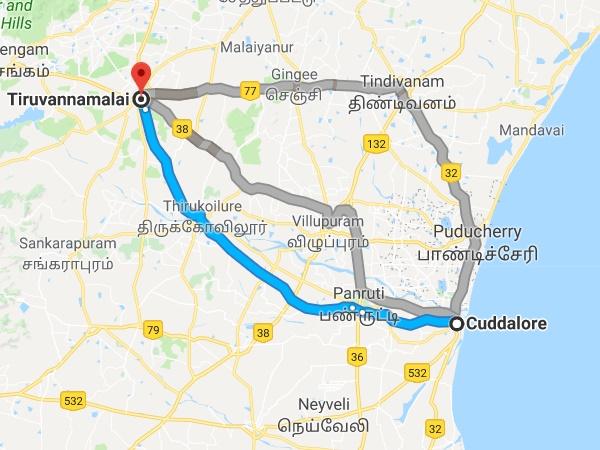 கடலூர் - திருவண்ணாமலை