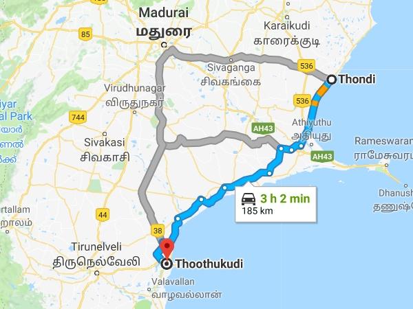 தொண்டி - தூத்துக்குடி
