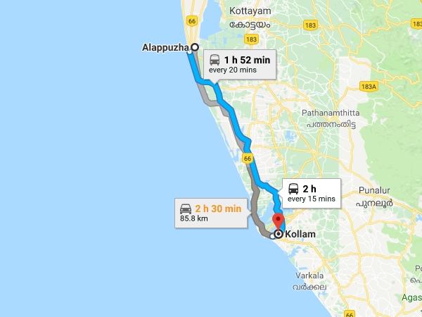 ஆலப்புழா - கொல்லம்