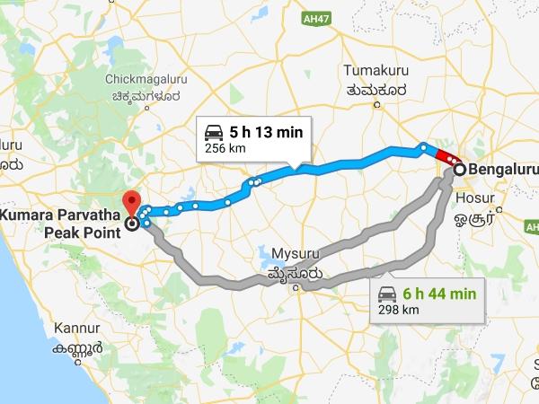 பெங்களூருவிலிருந்து குமார பர்வதா மலை