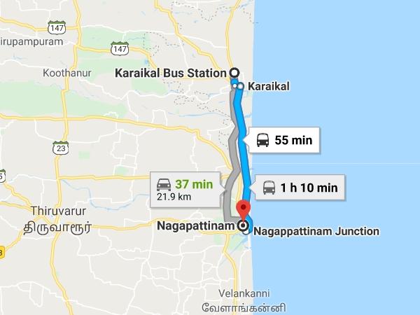 காரைக்கால்- நாகப்பட்டினம்