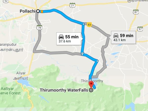 திருமூர்த்தி அருவி வழிகாட்டி