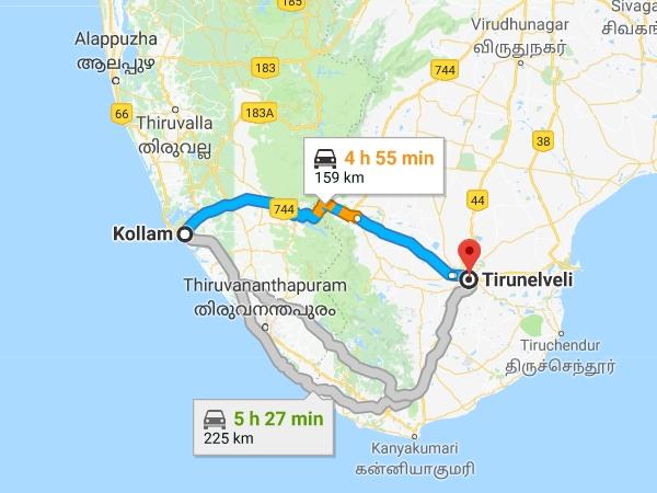 கொல்லம் - திருநெல்வேலி
