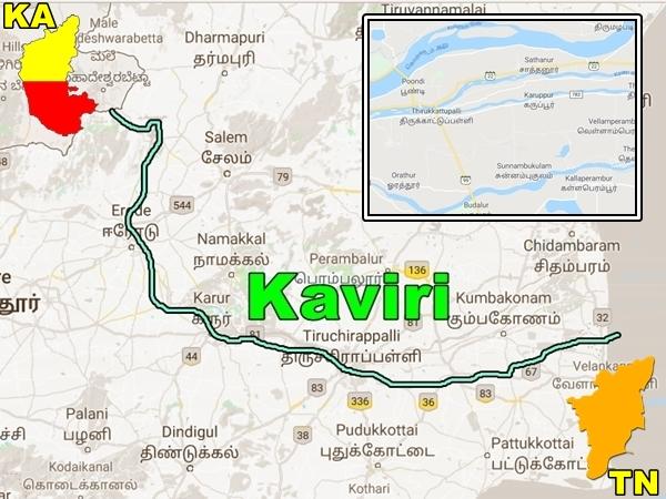 காவிரி வழித்தடம் தமிழகத்தில்