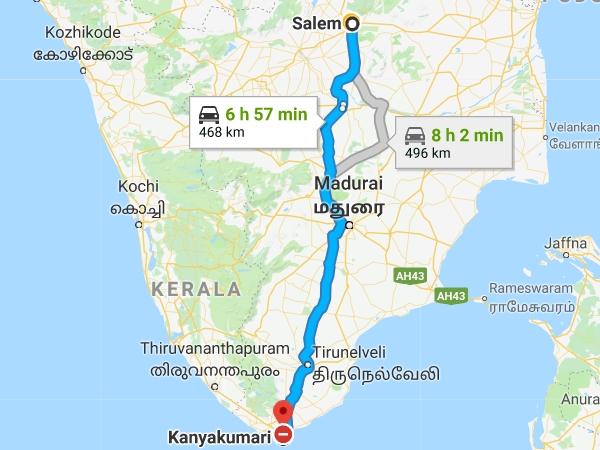 சேலம் - கன்னியாகுமரி
