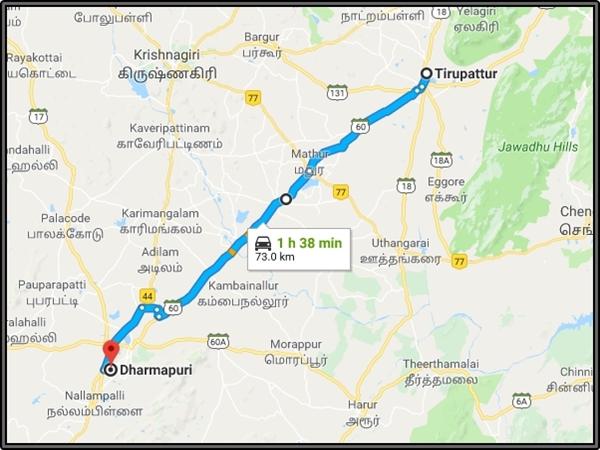 திருப்பட்டூர் - தர்மபுரி