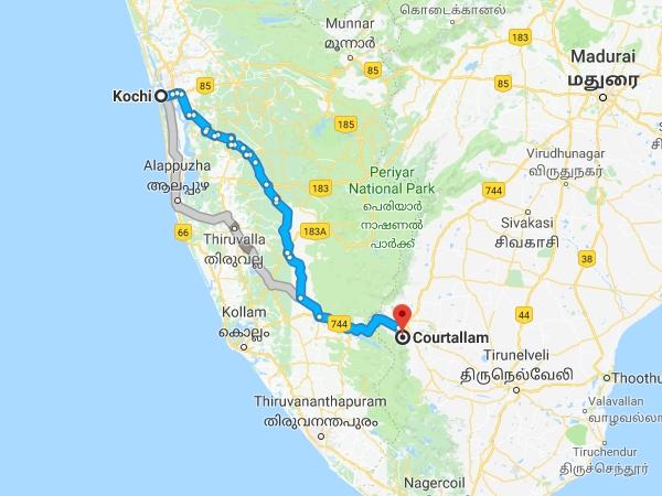 கொச்சியிலிருந்து குற்றாலம்