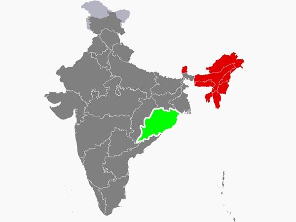 ஒரிசா Vs வடகிழக்கு மாநிலங்கள்