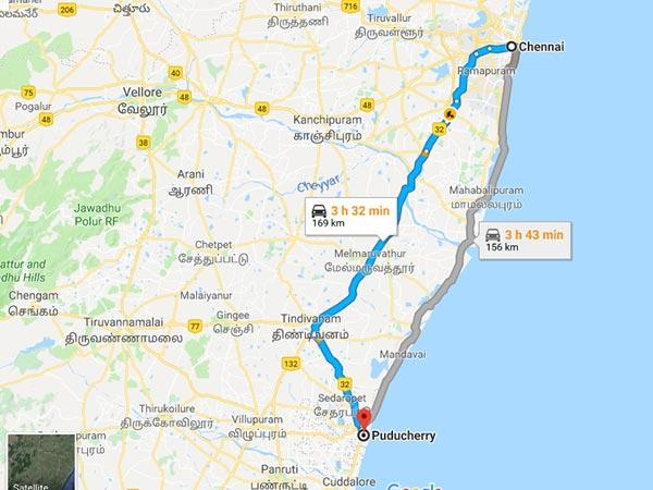 சென்னையிலிருந்து புதுச்சேரியை அடையும் வழிகள்: