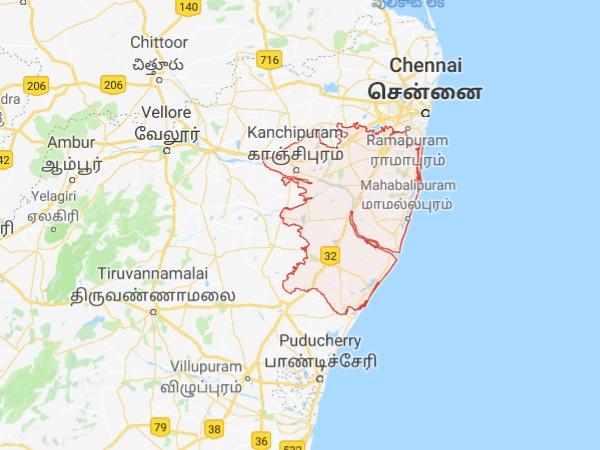 காஞ்சிபுரமும் சுற்றியுள்ள பகுதிகளும்