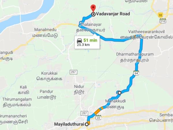 வைத்தீஸ்வரன் கோவில் வழி