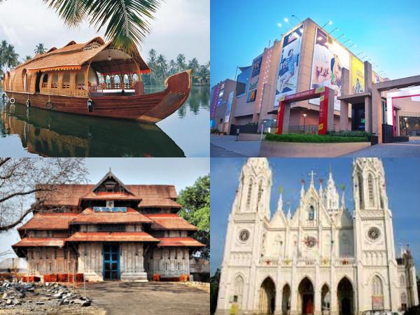 ஆலப்புழா, எர்ணாகுளம் மற்றும் திருச்சூரில் பார்க்க வேண்டிய இடங்கள்